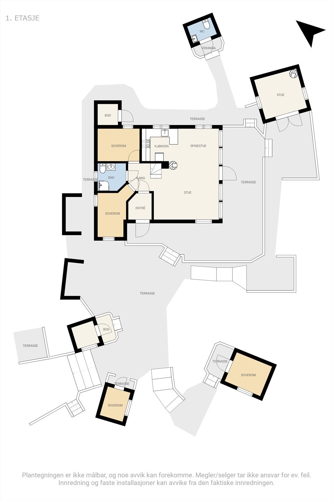 Plantegning 1.etg Galleribilde