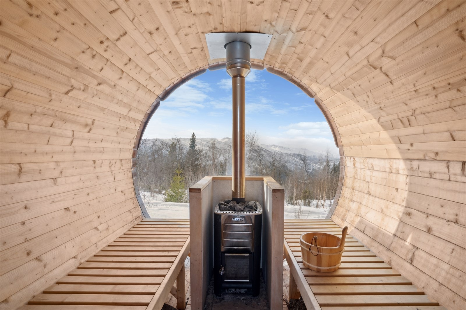 Nydelig utsikt fra badstuen. Galleribilde