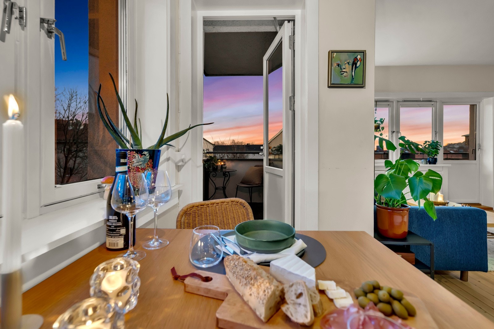 Leiligheten har en attraktiv beliggenhet på toppen av Iladalen. Galleribilde