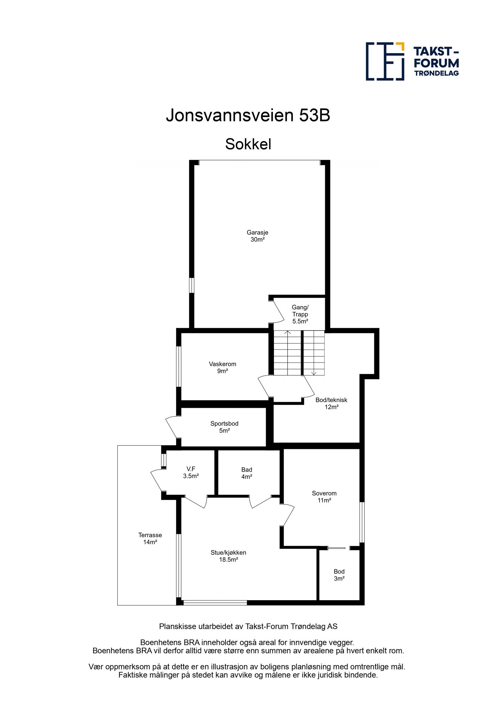 Planskisse sokkel. Galleribilde