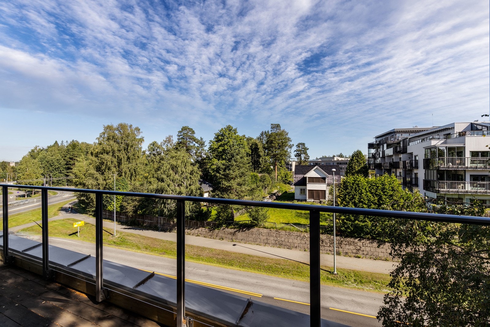 Trivelig utsyn fra balkongen Galleribilde