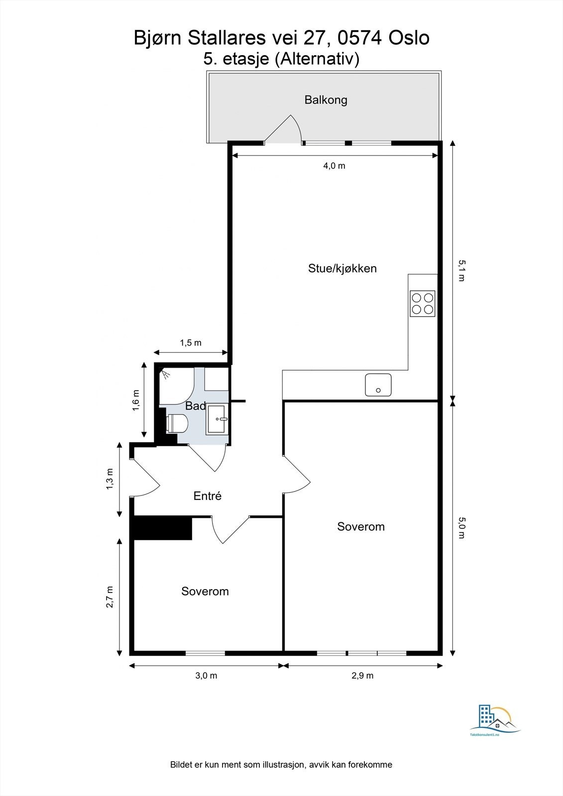 Alternativ planløsning. Galleribilde