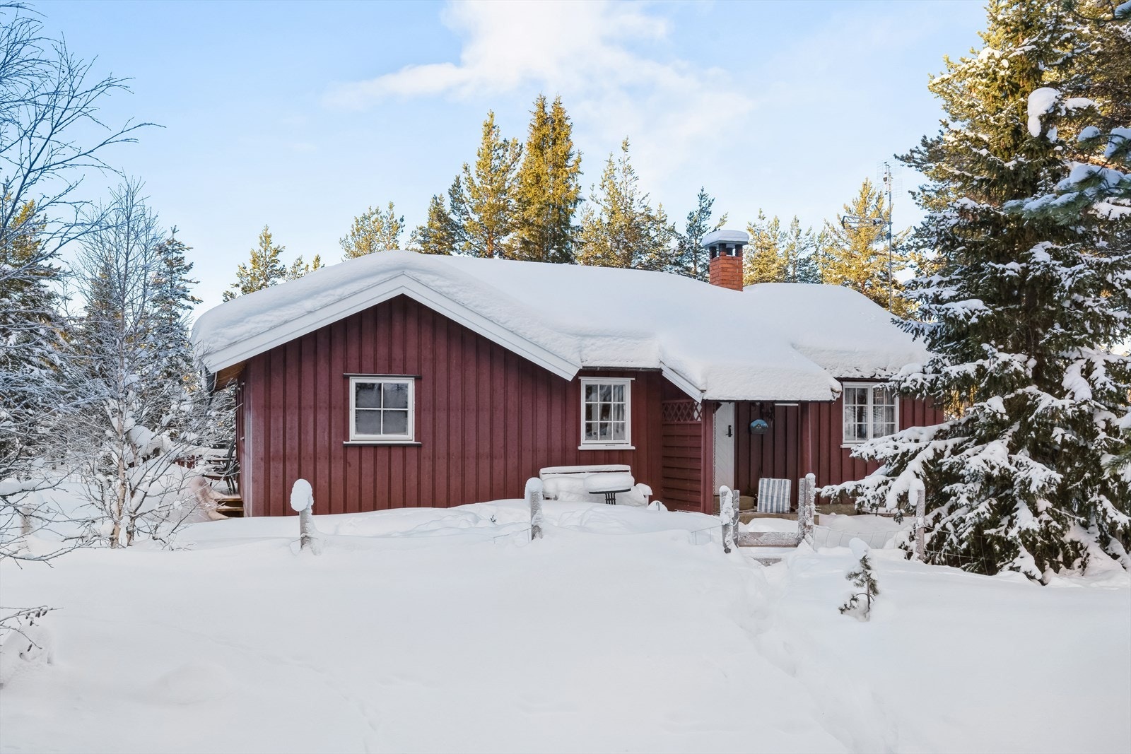 Om vinteren finnes det et flott oppkjørt løypenett i nærområdet som byr på flott landskap på begge sider av dalen. Galleribilde