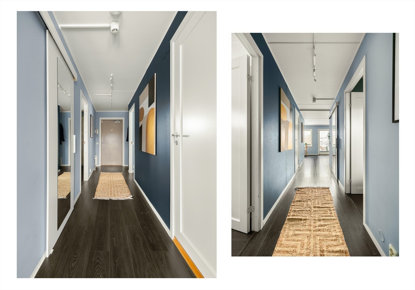 Inn i boligen ønskes du velkommen av en lys og hyggelig entré. Galleribilde