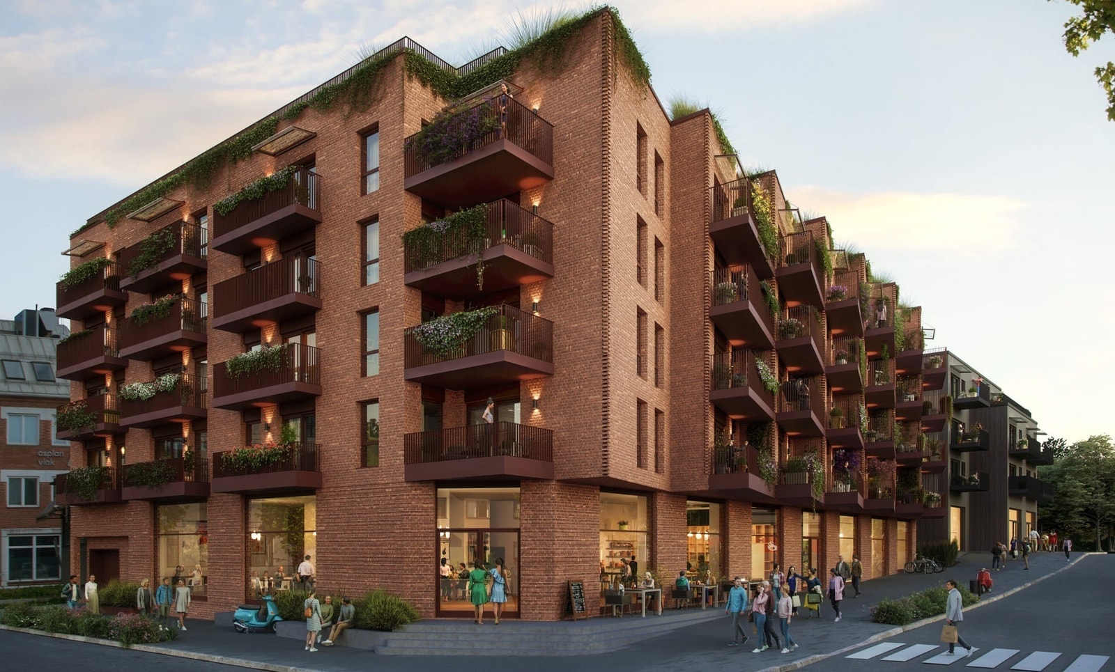 Store og lyse lokaler eksponert mot Ås Stasjon og Ås Rådhus Galleribilde