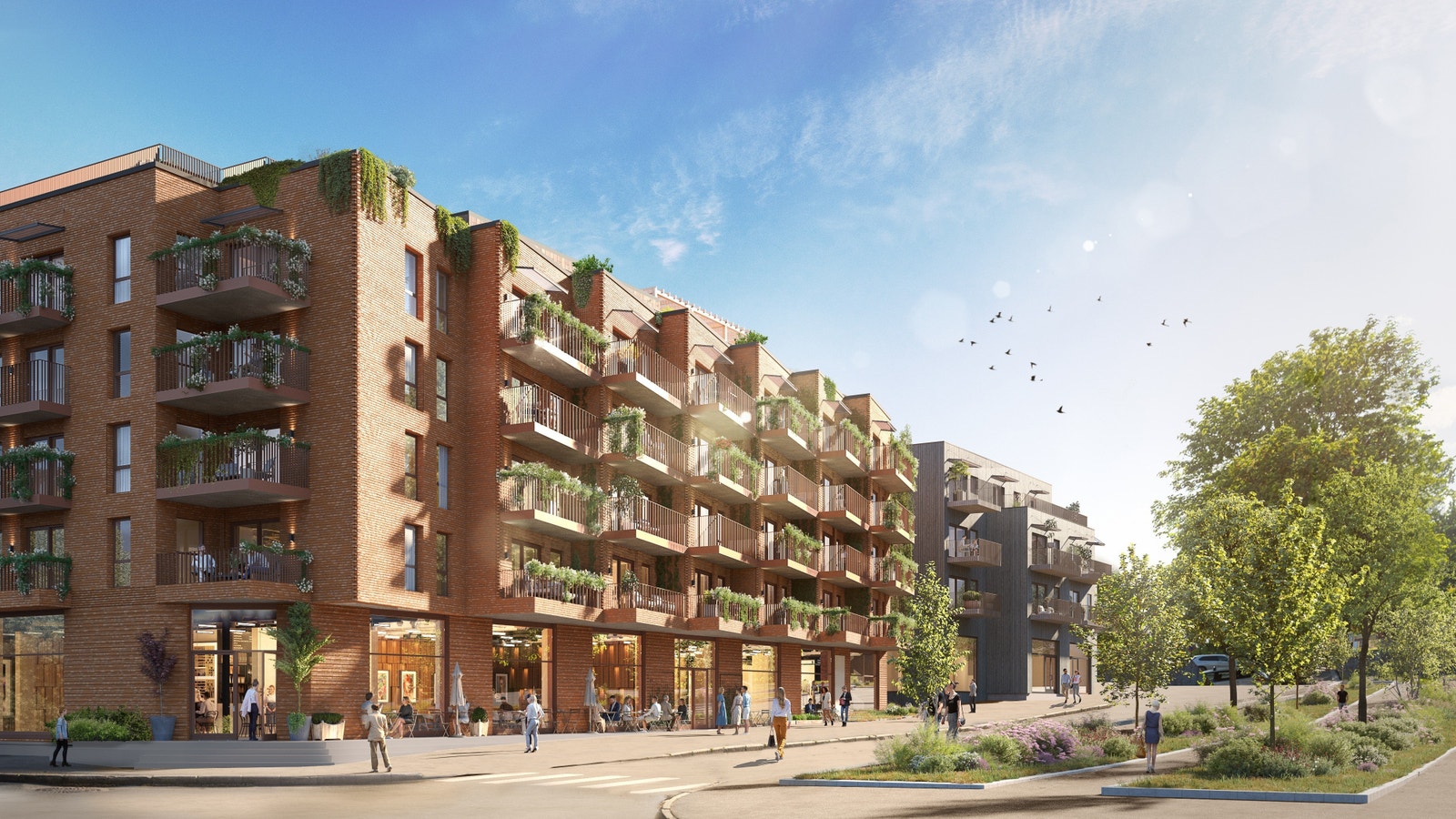 Gode solforhold med mulighet for uteservering Galleribilde