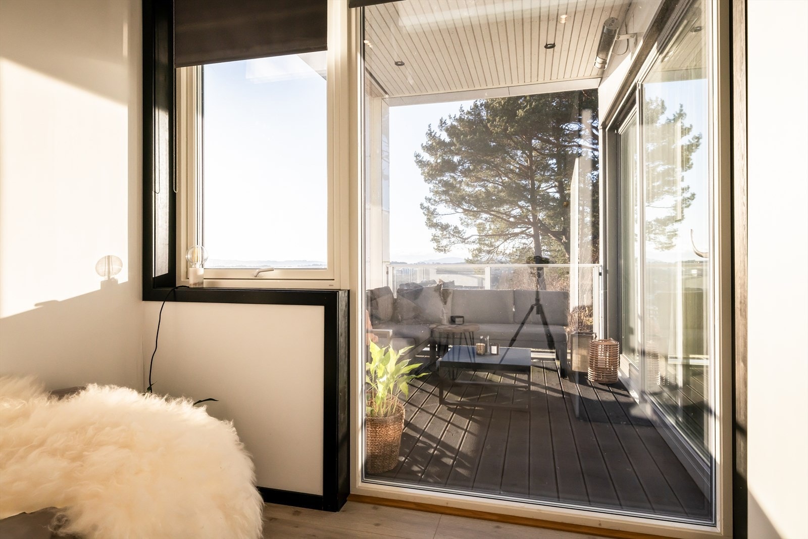 Rommet har to store vinduer som slipper inn rikelig med naturlig lys. Galleribilde