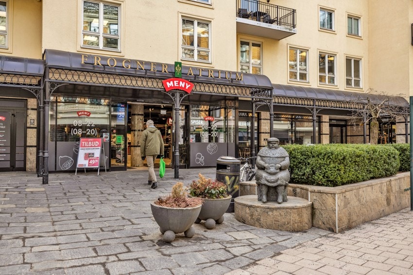 Dagligvarehandelen kan blant annet gjøres på Extra, Kiwi, Frognermat og søndagsåpen Joker. I Frogner Atrium finner du også Meny. Galleribilde