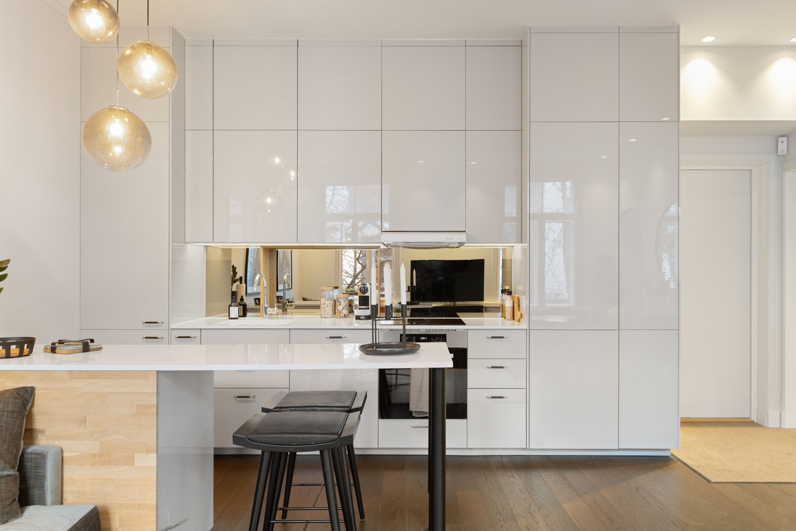 Innbydende pent Ikea kjøkken fra 2018/2019 Galleribilde