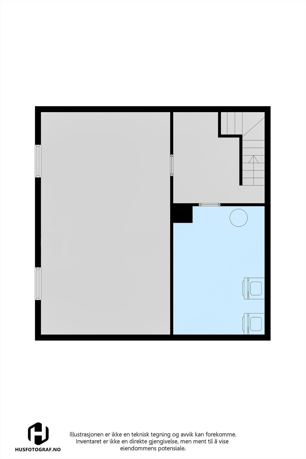 Plantegning kjeller Galleribilde