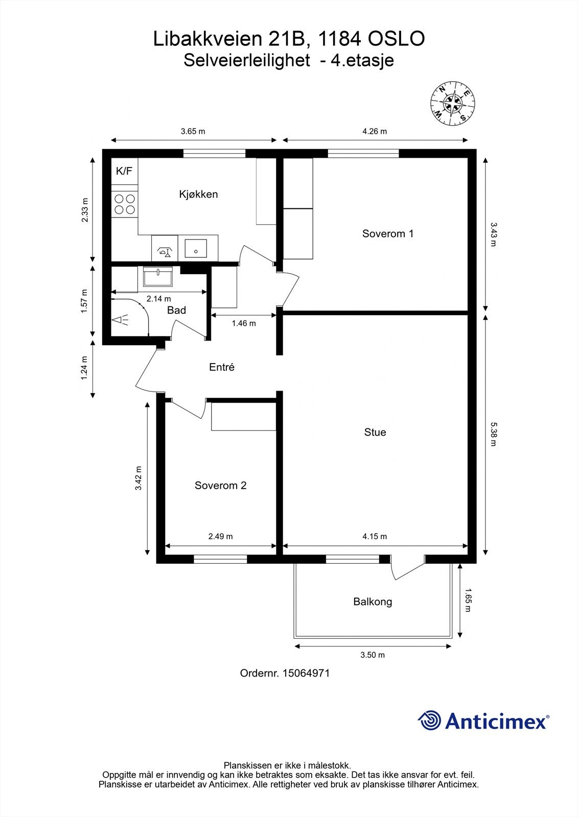 Plantegning 4.etasje Galleribilde
