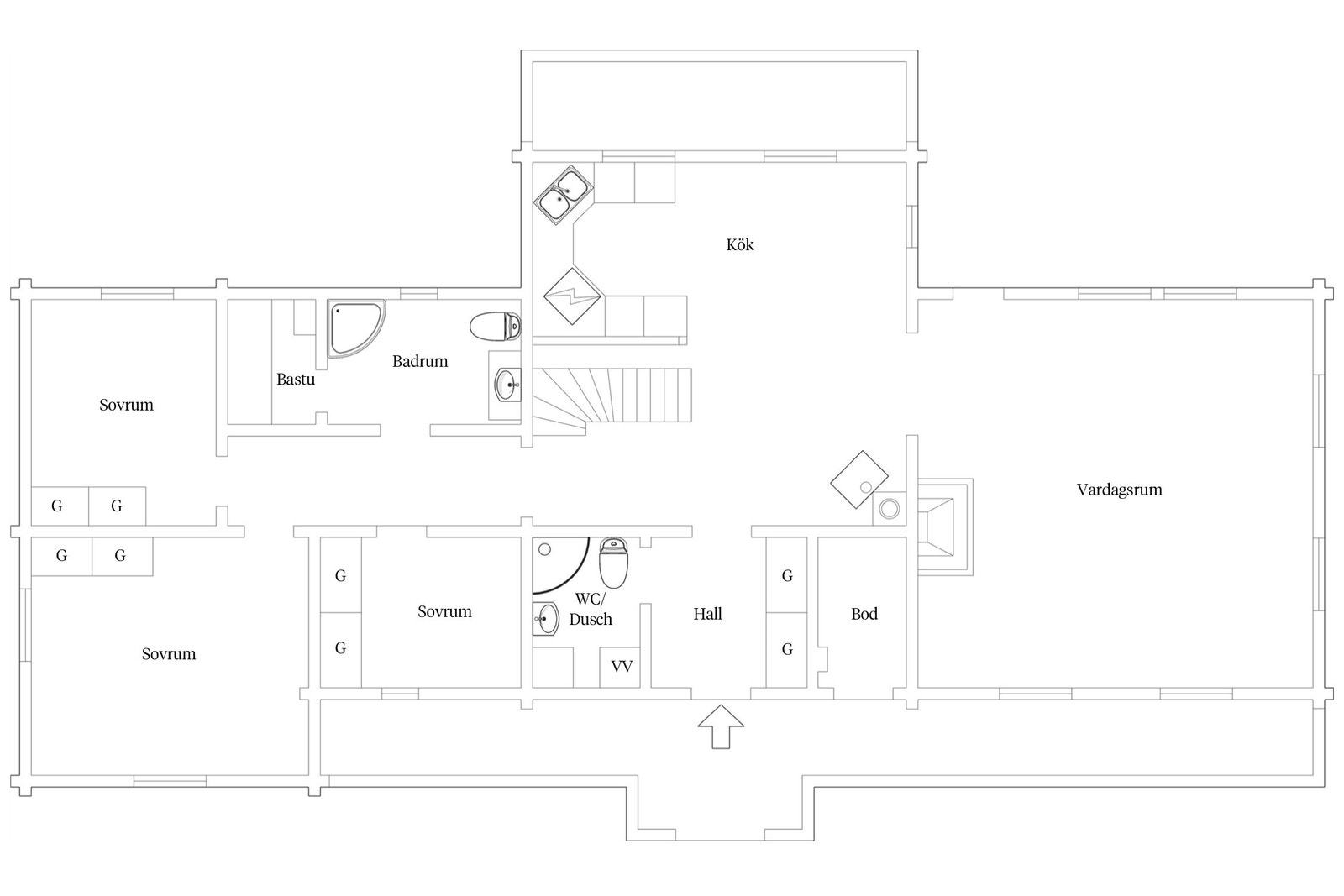 Planskiss entréplan Galleribilde