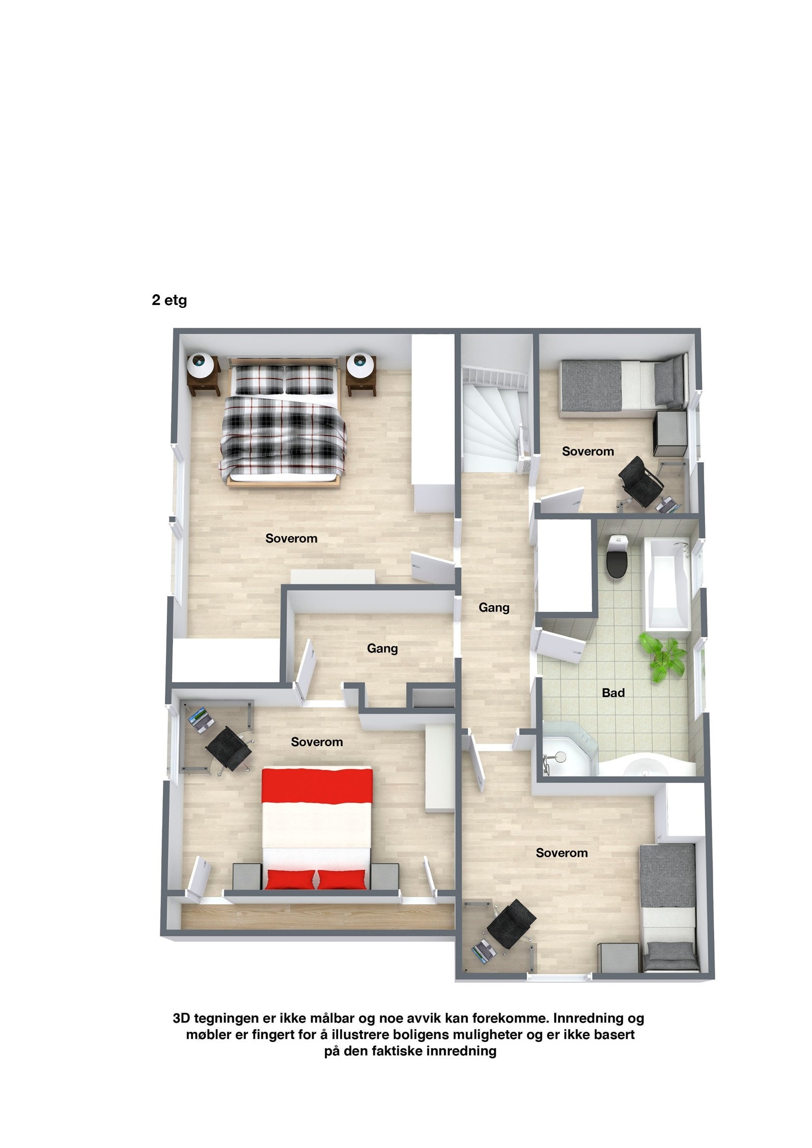 Planskisse 2. etasje Galleribilde