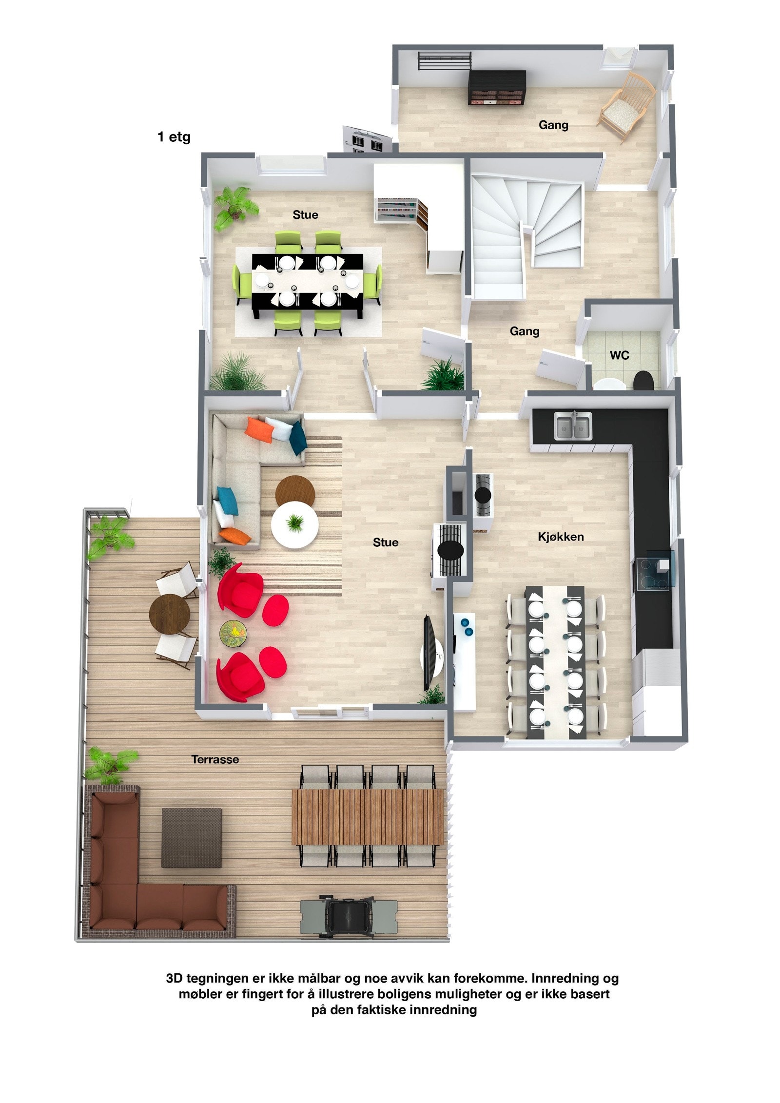 Planskisse 1. etasje Galleribilde