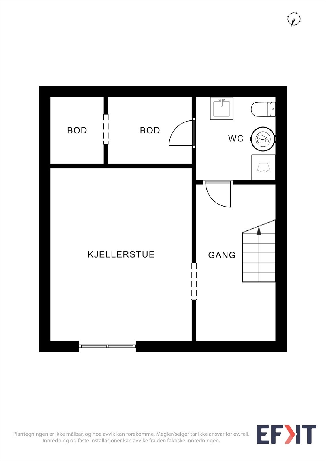 Plantegning kjeller. Galleribilde