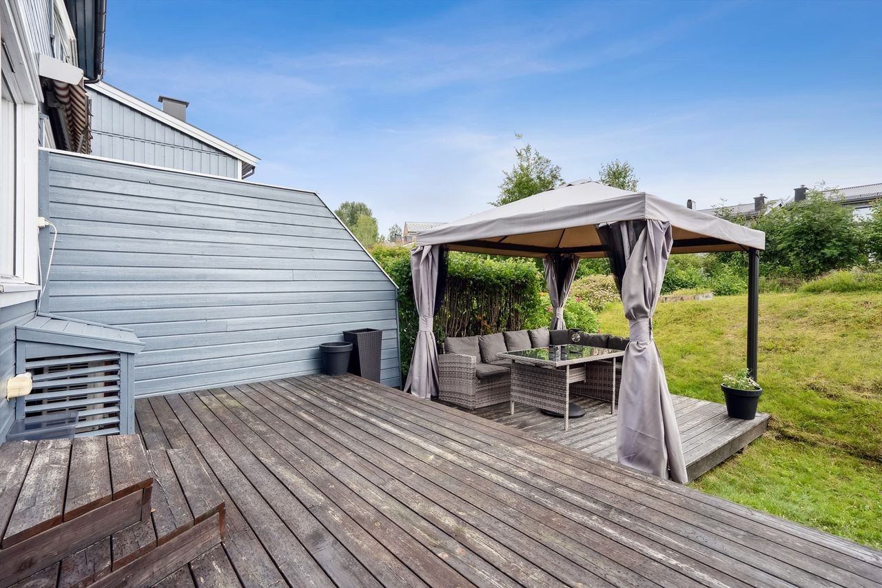 Terrassen er usjenert med lite innsyn. Galleribilde