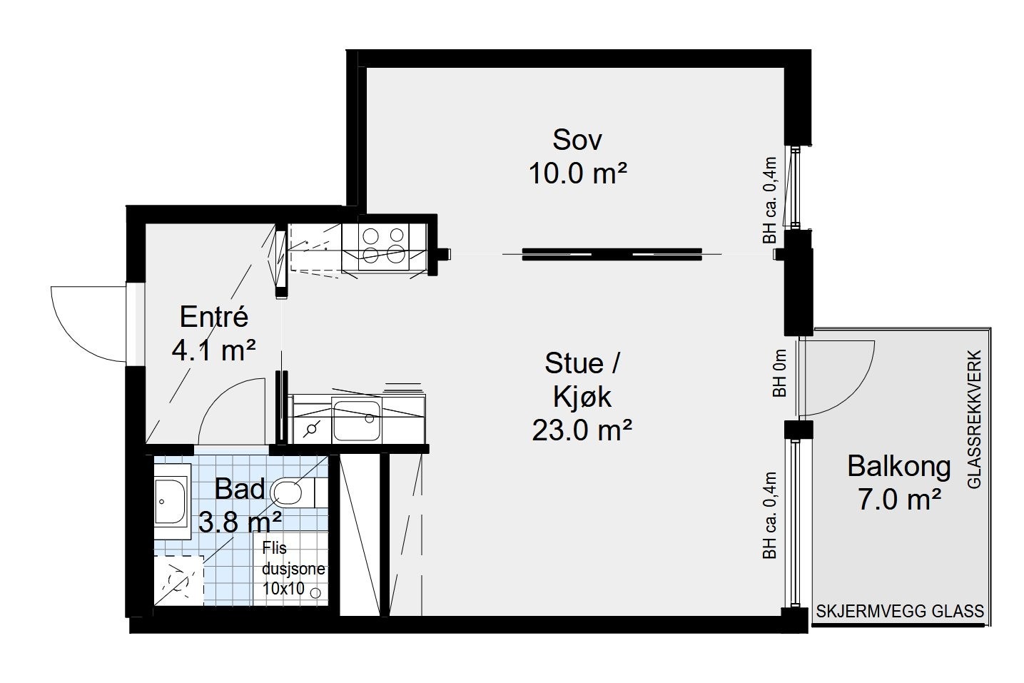 Opprinelig planløsning Galleribilde