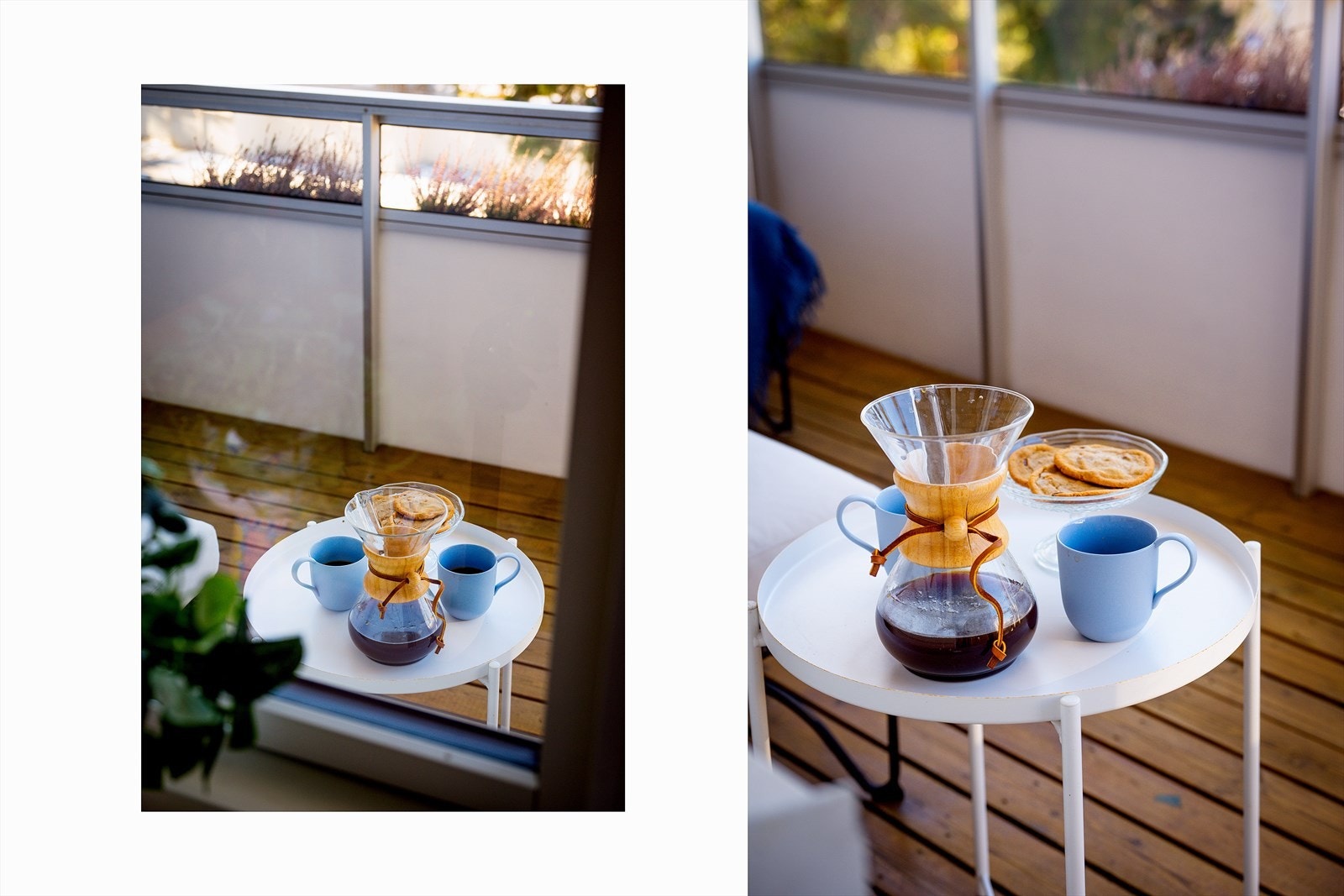 Her kan man nyte morgenkaffen i hyggelige omgivelser. Galleribilde