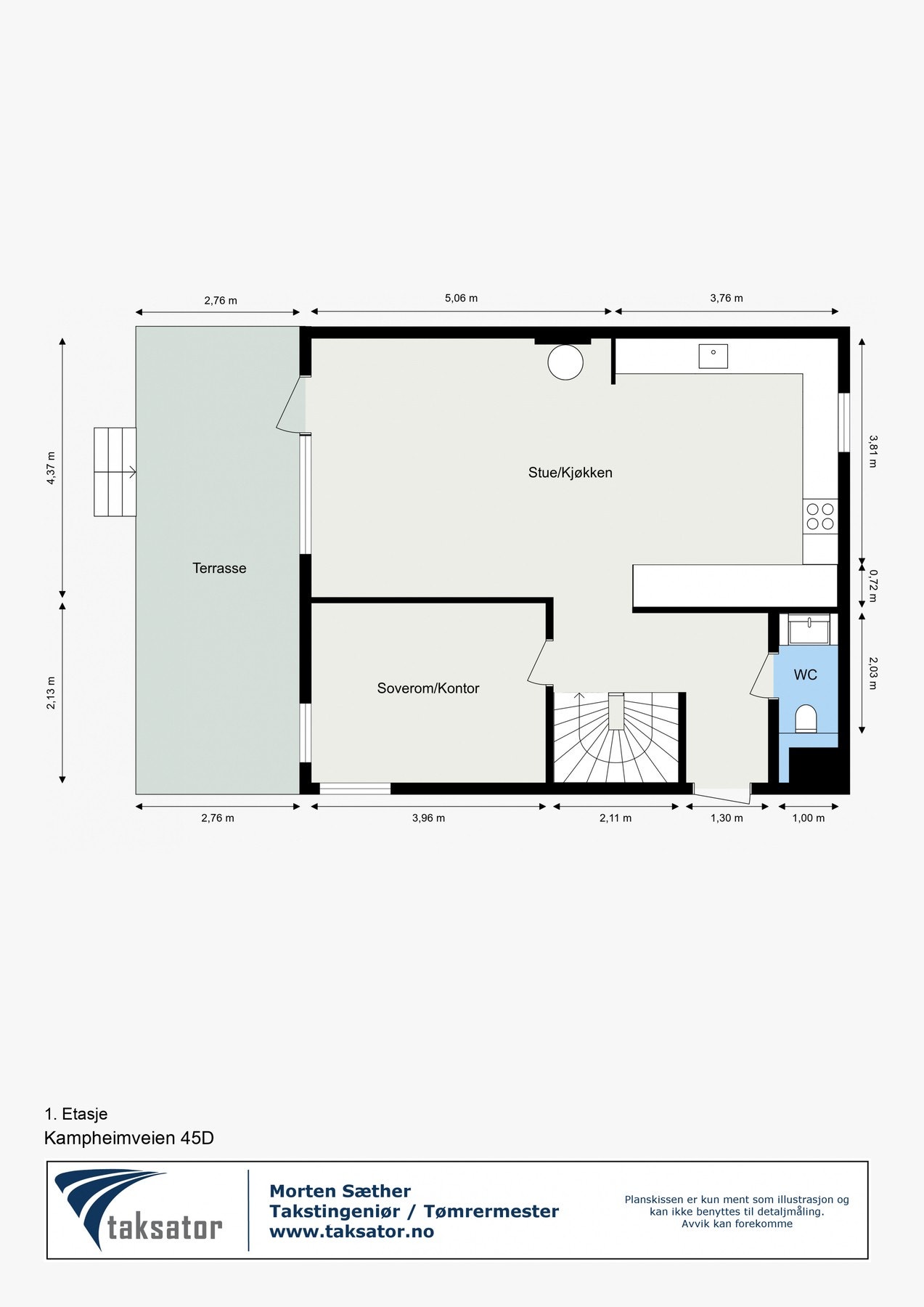 Planskisse 1.etasje. Galleribilde