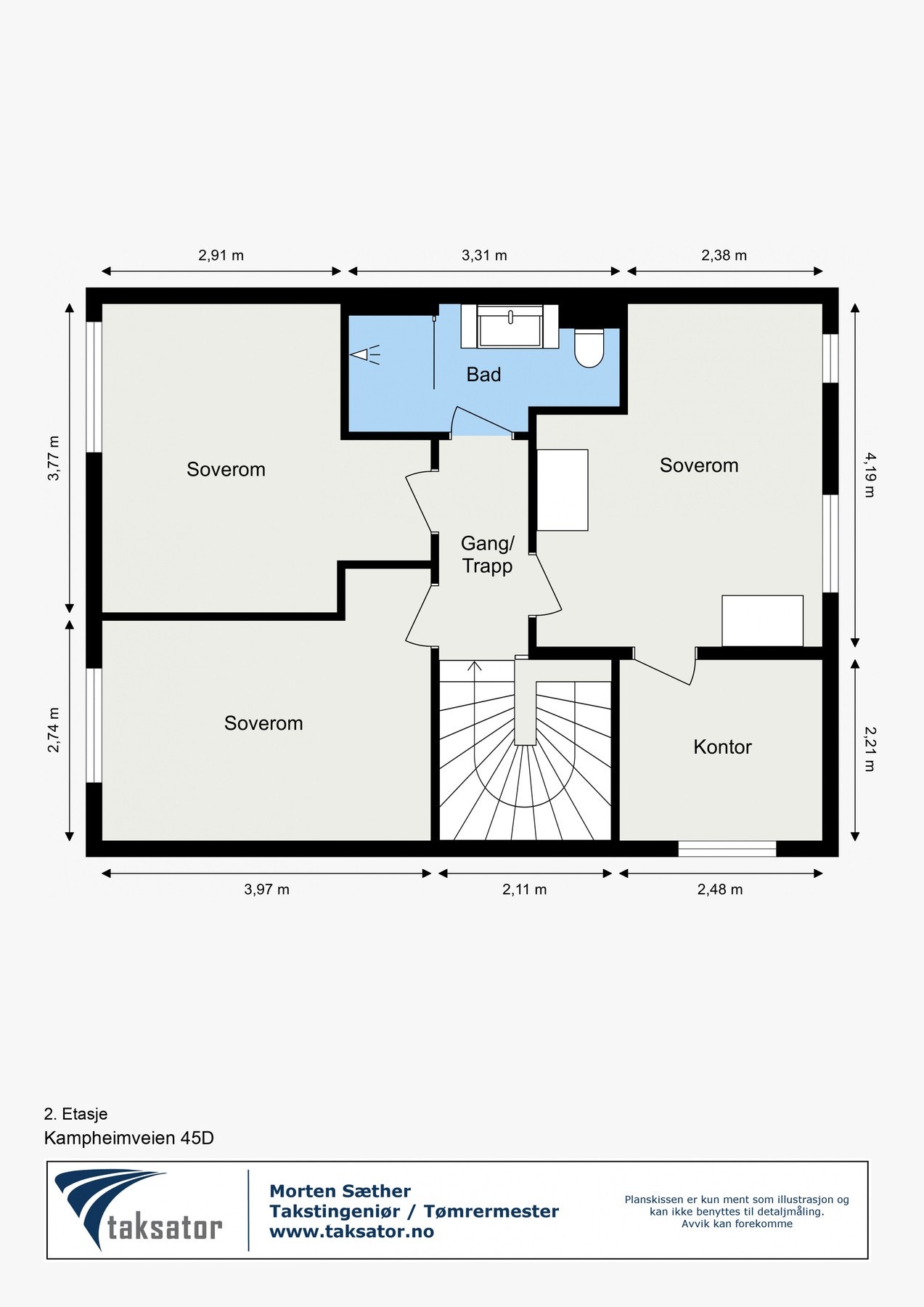 Planskisse 2.etasje. Galleribilde
