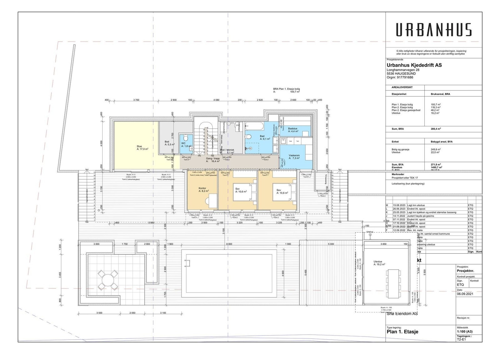Plantegning u.etg. Plantegning viser bla slik selger har tenkt at bassengområde kan bli. Uthuset må godkjennes hos Lillehammer kommune. Galleribilde