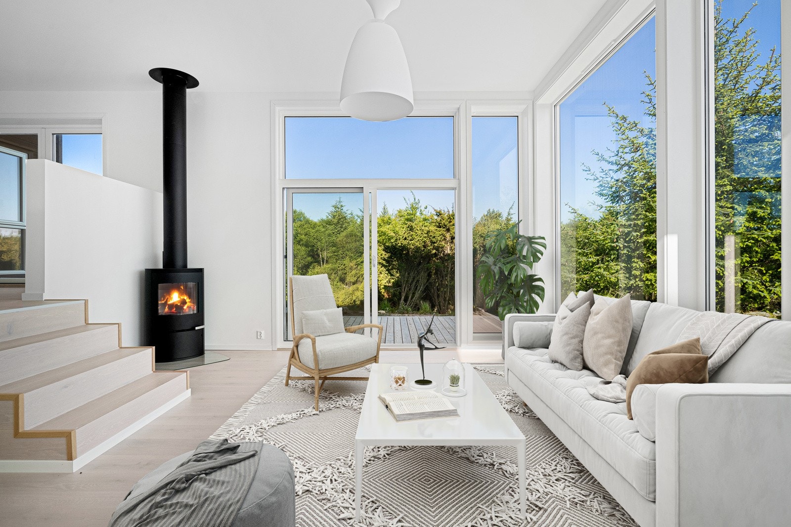 Stuen. Illustrert med digital møblering Galleribilde