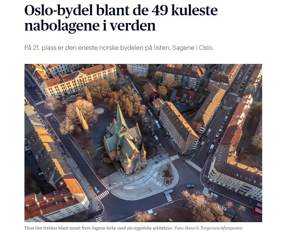 Sagene bydel er kåret til en av de kuleste nabolagene i verden Galleribilde