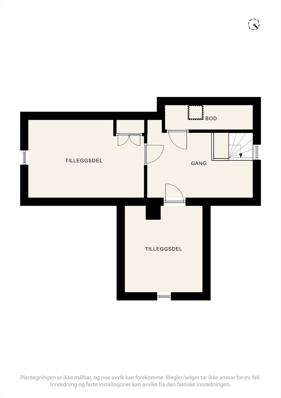 Plantegning loftsetasje. Galleribilde