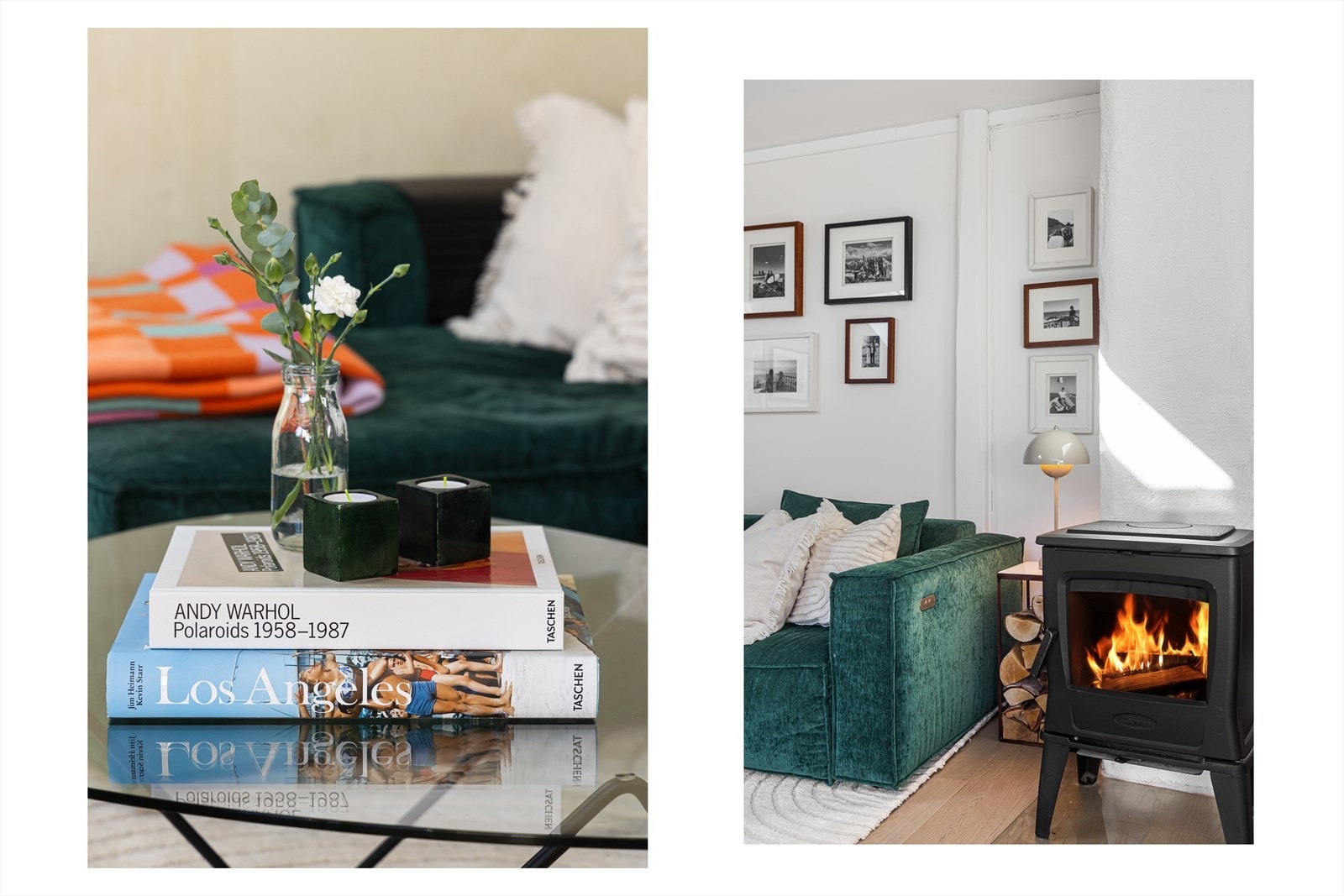 Moderne peis fra 2018 sikrer behagelig varme og bidrar til hyggelig stemning på kalde høst- og vinterkvelder. Galleribilde