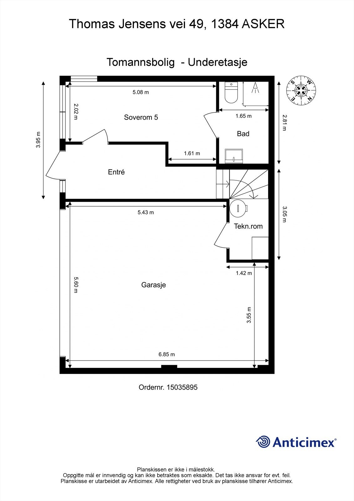 Plantegning underetasje. Galleribilde