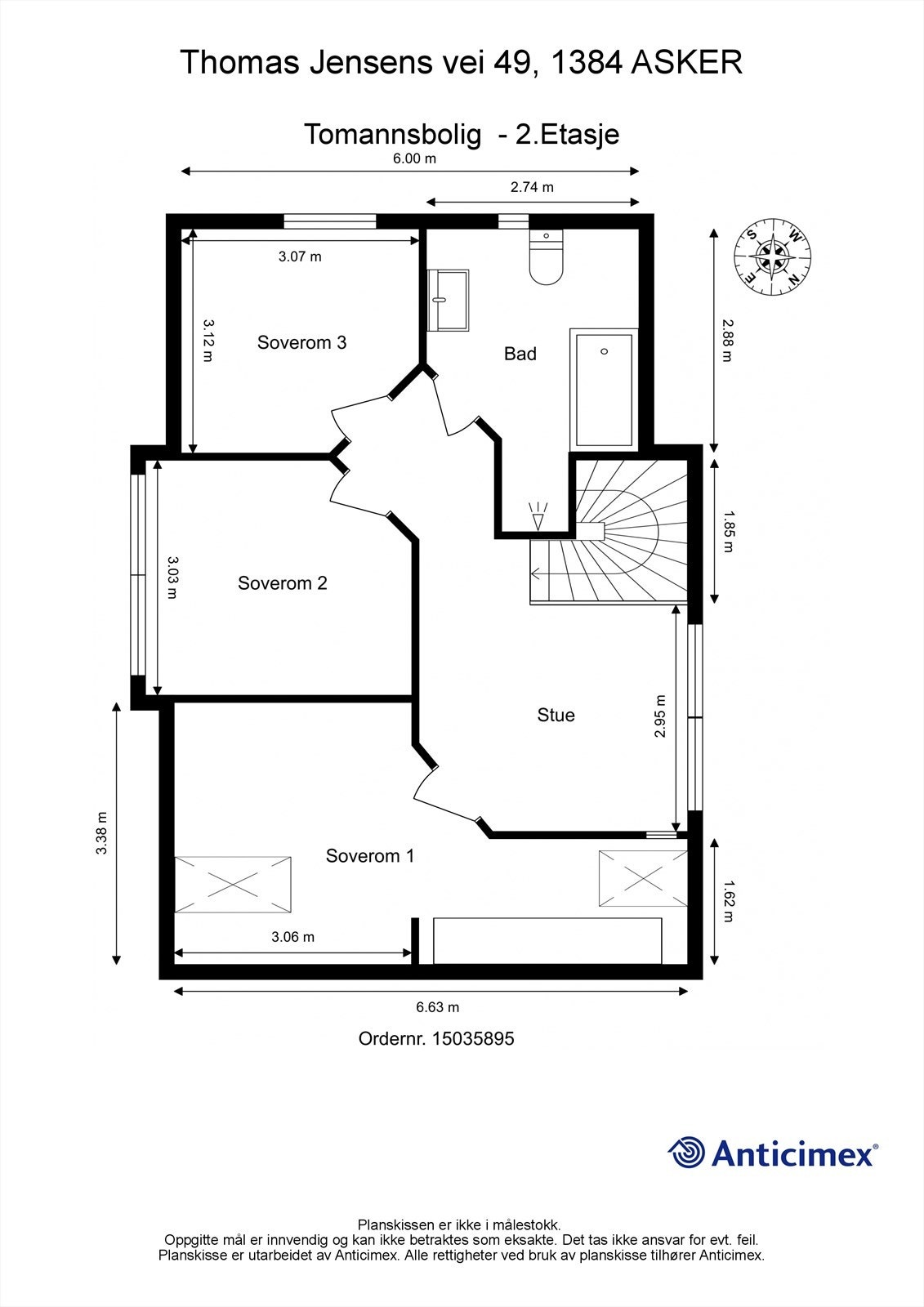 Plantegning 2. etasje. Galleribilde