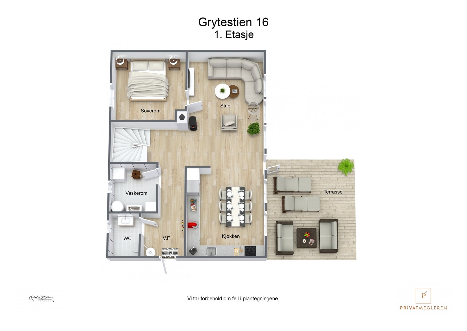 Plantegning 1. etasje Galleribilde