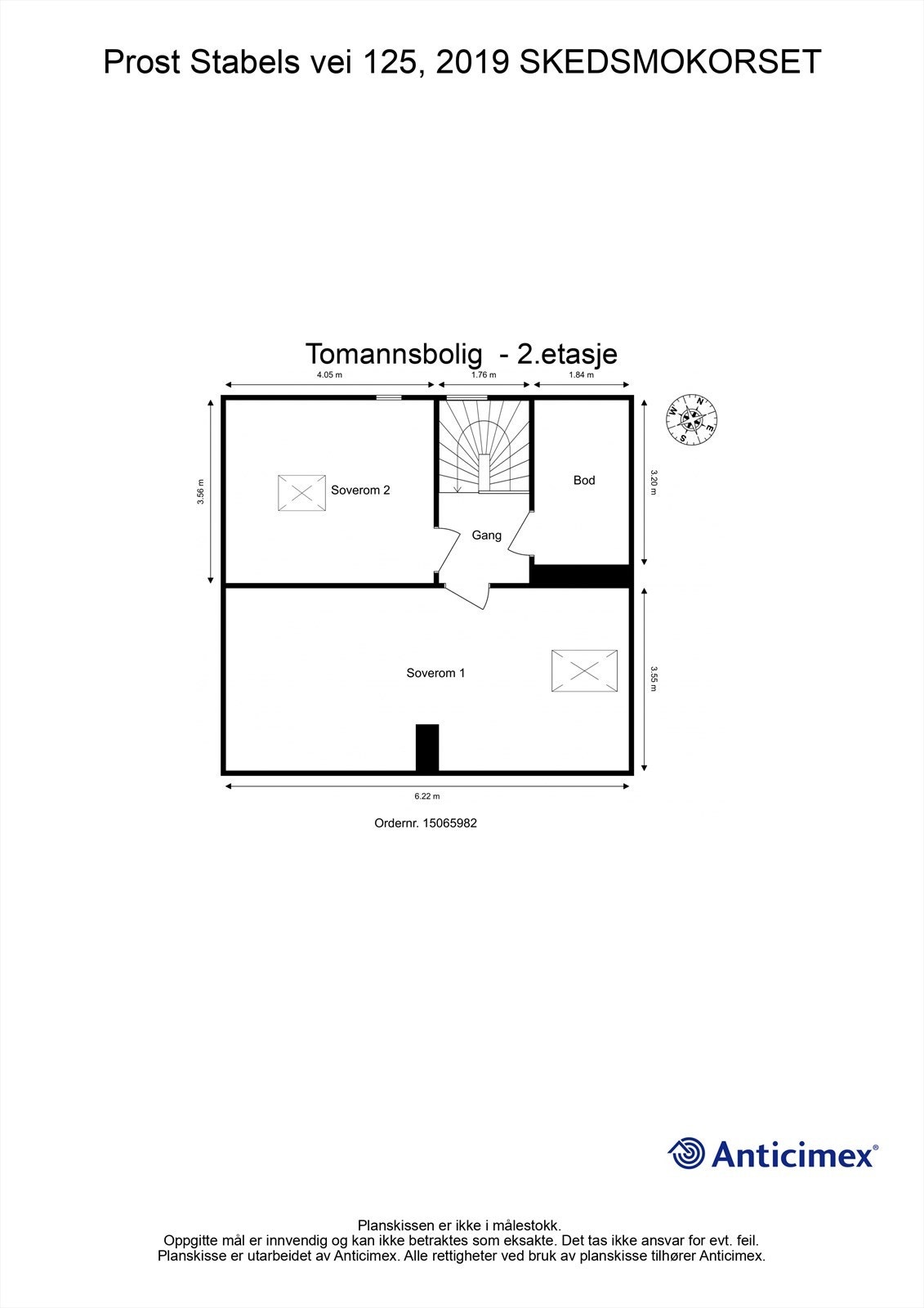 Plantegning loftsetasje Galleribilde