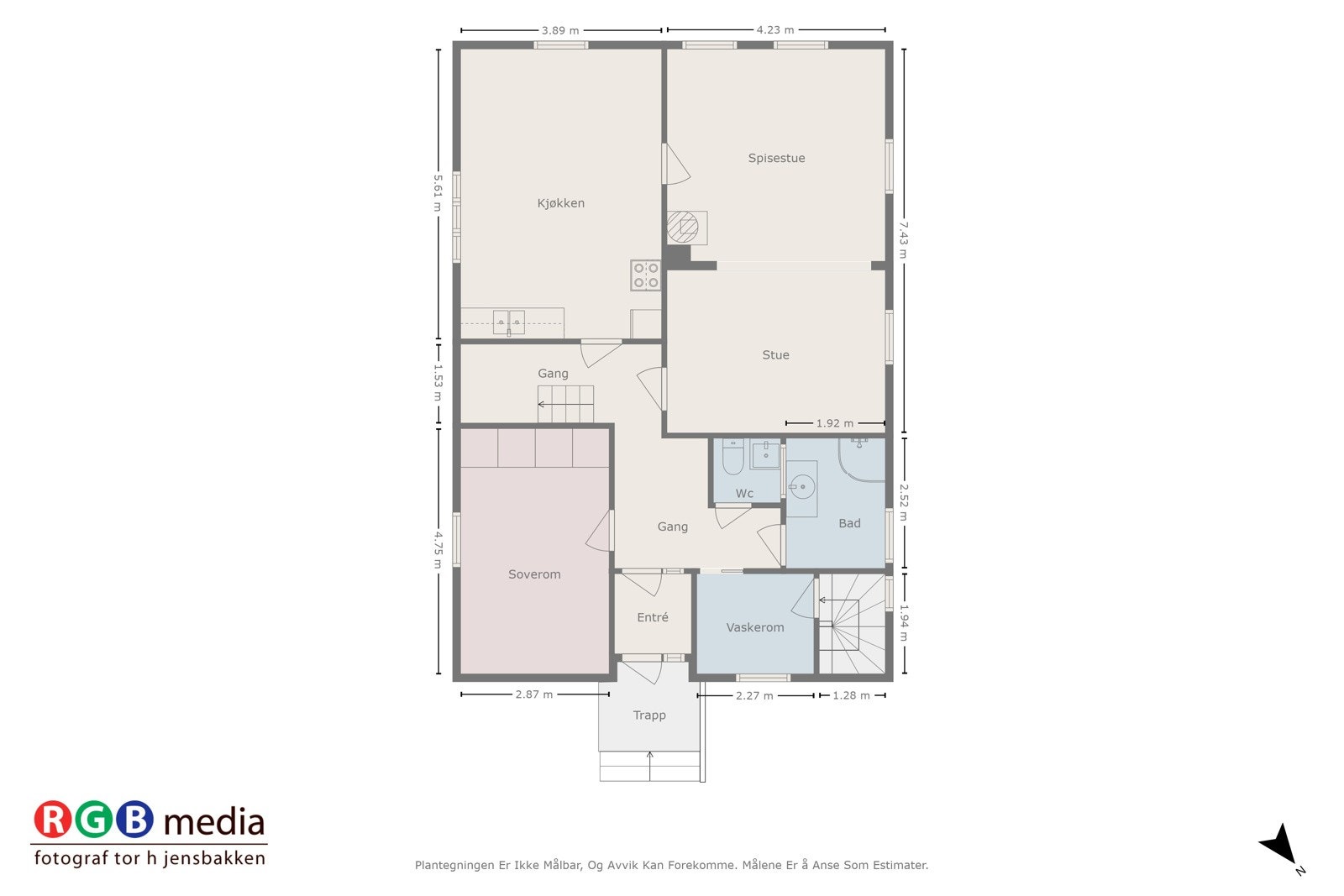 Plantegning 1.etasje Galleribilde