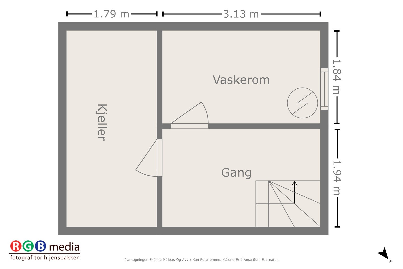 Plantegning for deler av kjeller Galleribilde