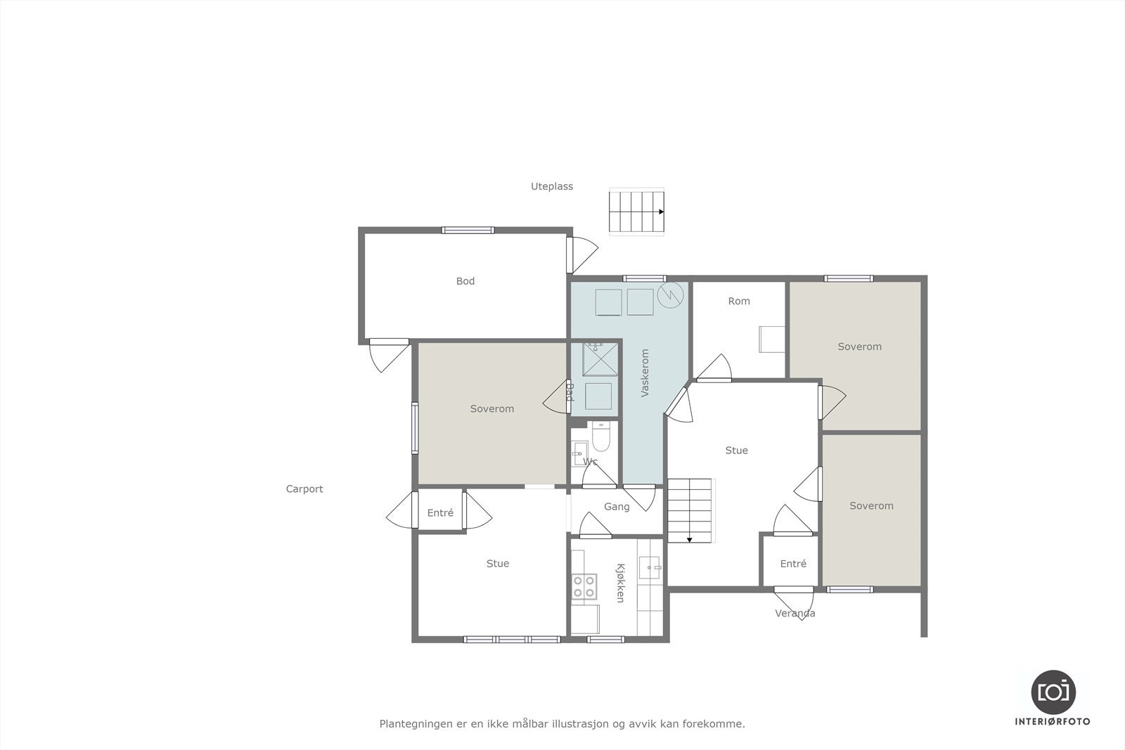 Plantegning underetasje Galleribilde