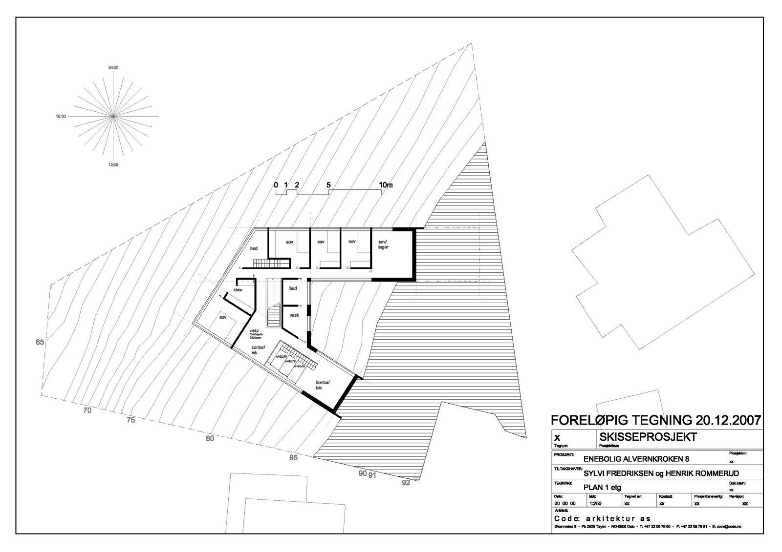 Skisseprosjekt - plan 1.etg. Galleribilde