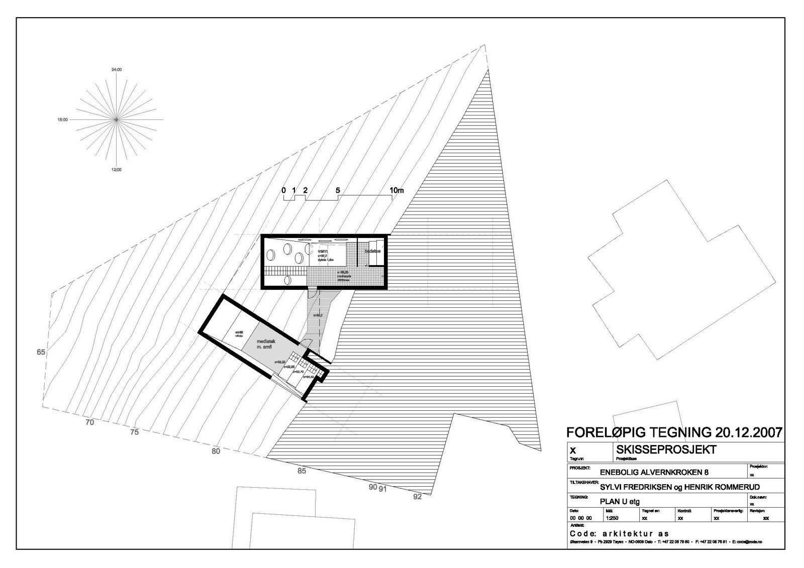 Skisseprosjekt - plan u.etg. Galleribilde
