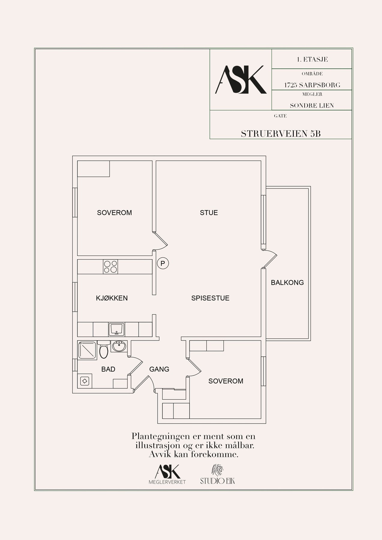 Plantegning 1. etasje Galleribilde