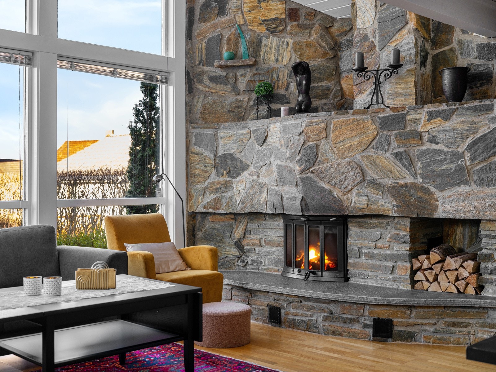 Koselig peis Galleribilde