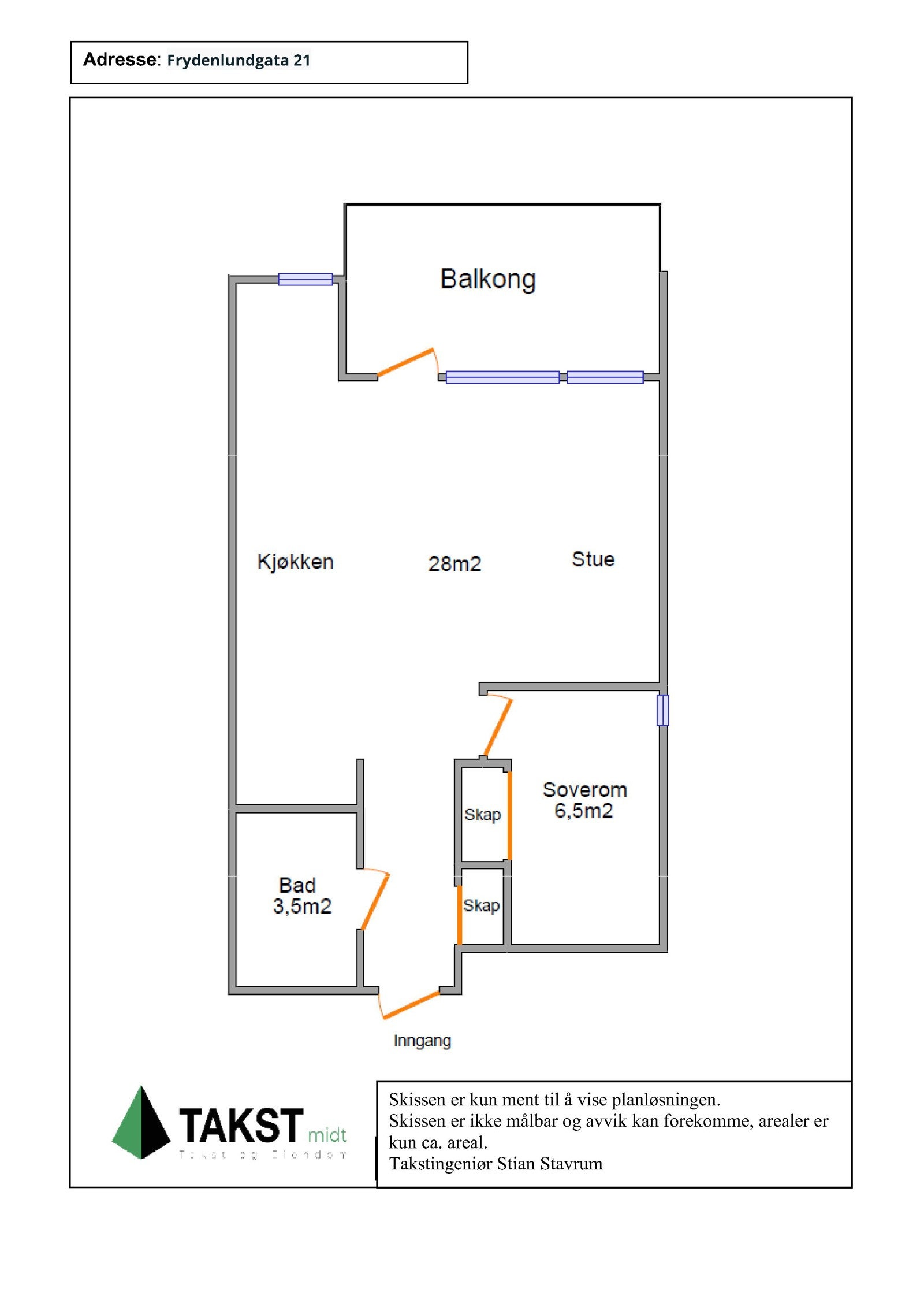 Planskisse Galleribilde