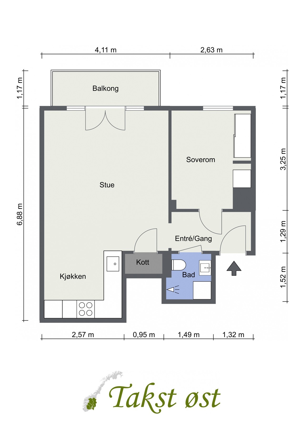 Plantegning. I tillegg medfølger en bod i kjeller på ca. 3 kvm. Mulighet for å leie p-plass! Galleribilde