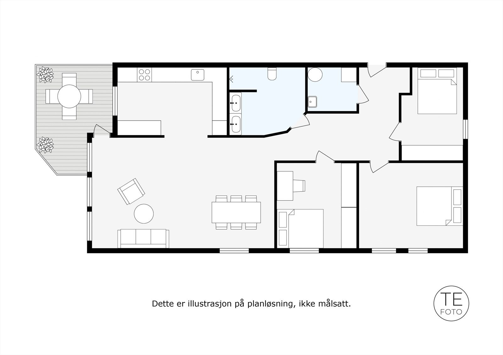 Leilighetens planløsning Galleribilde