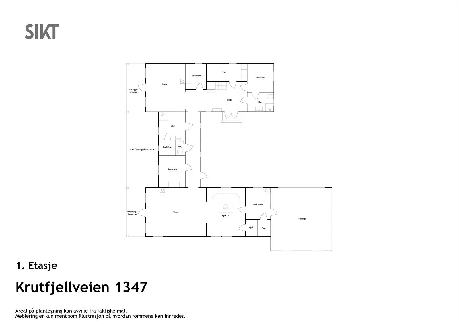Plantegning 1. etasje. Galleribilde