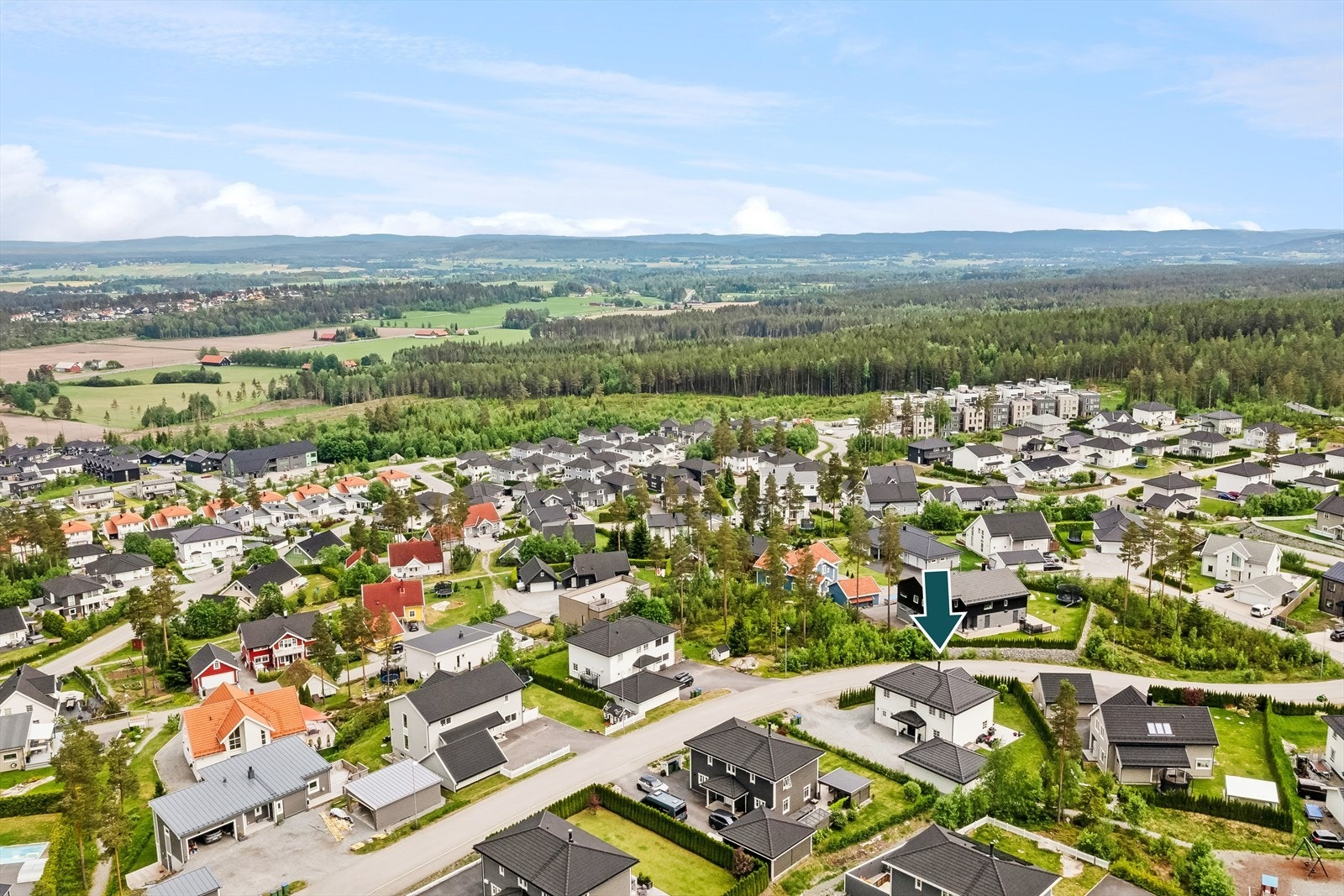 Overblikk over nabolaget Galleribilde