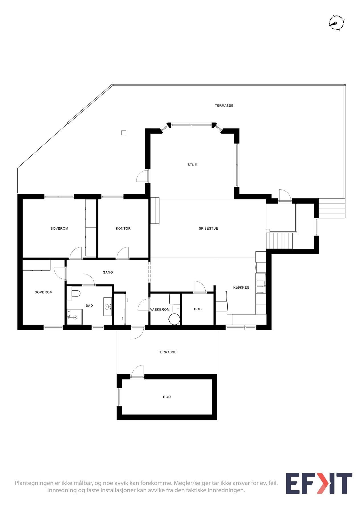 Plantegning av 1. etasje. Galleribilde