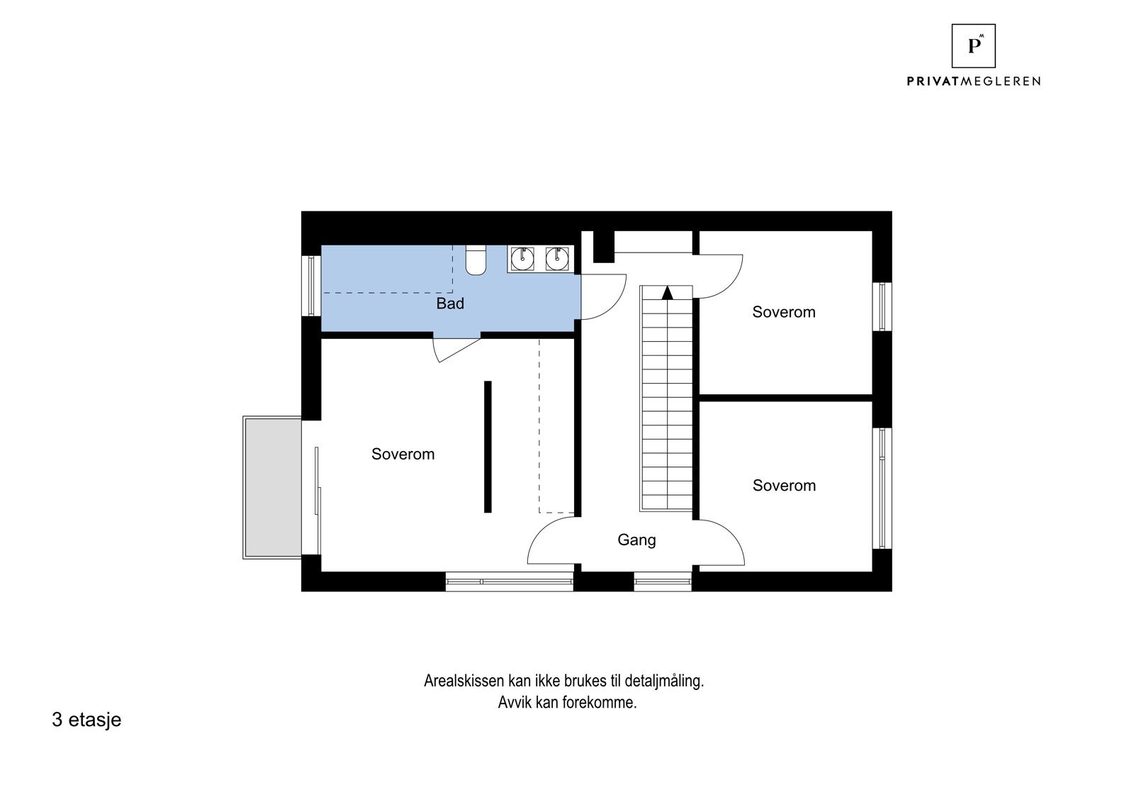 Plantegning 3. etasje Galleribilde