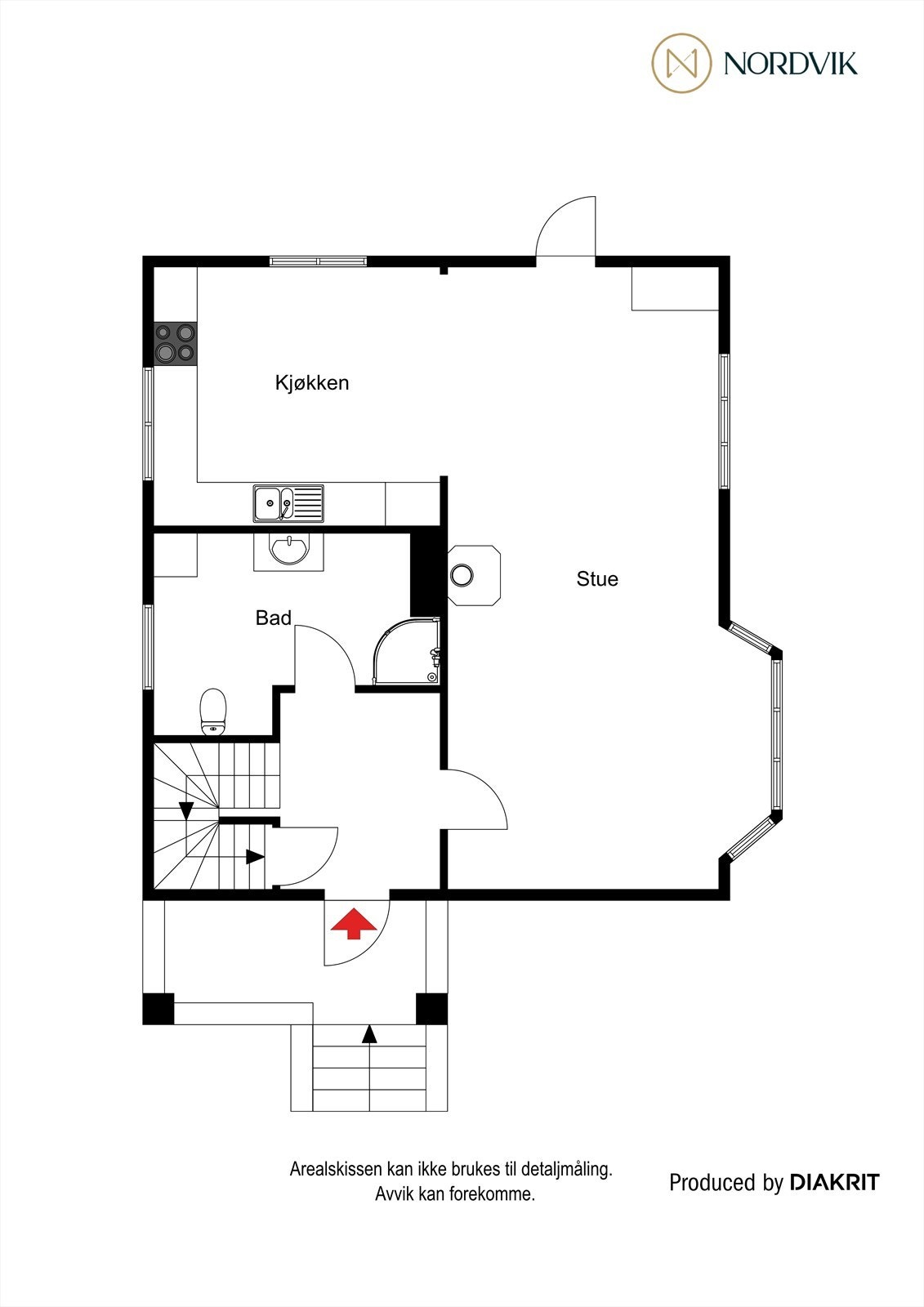 Plantegning - 1 etg Galleribilde