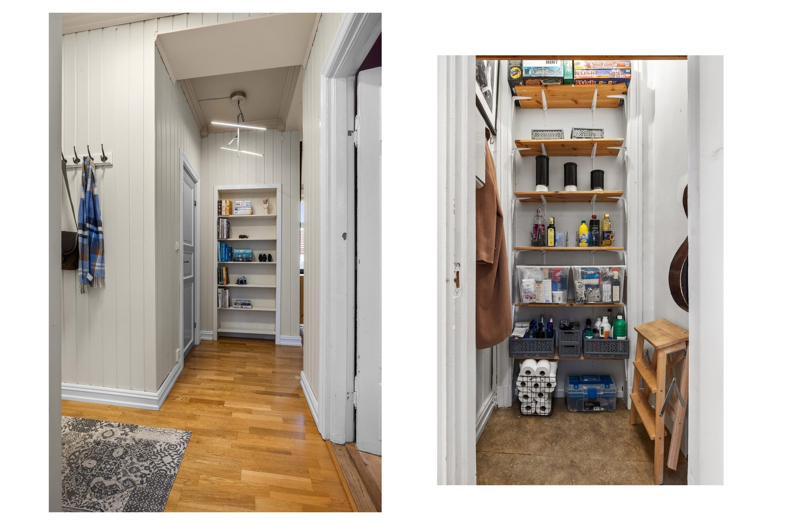 En original nisje og innvendig bod på rett i underkant av 2m² gir boligen ytterligere oppbevaringsplass. Galleribilde