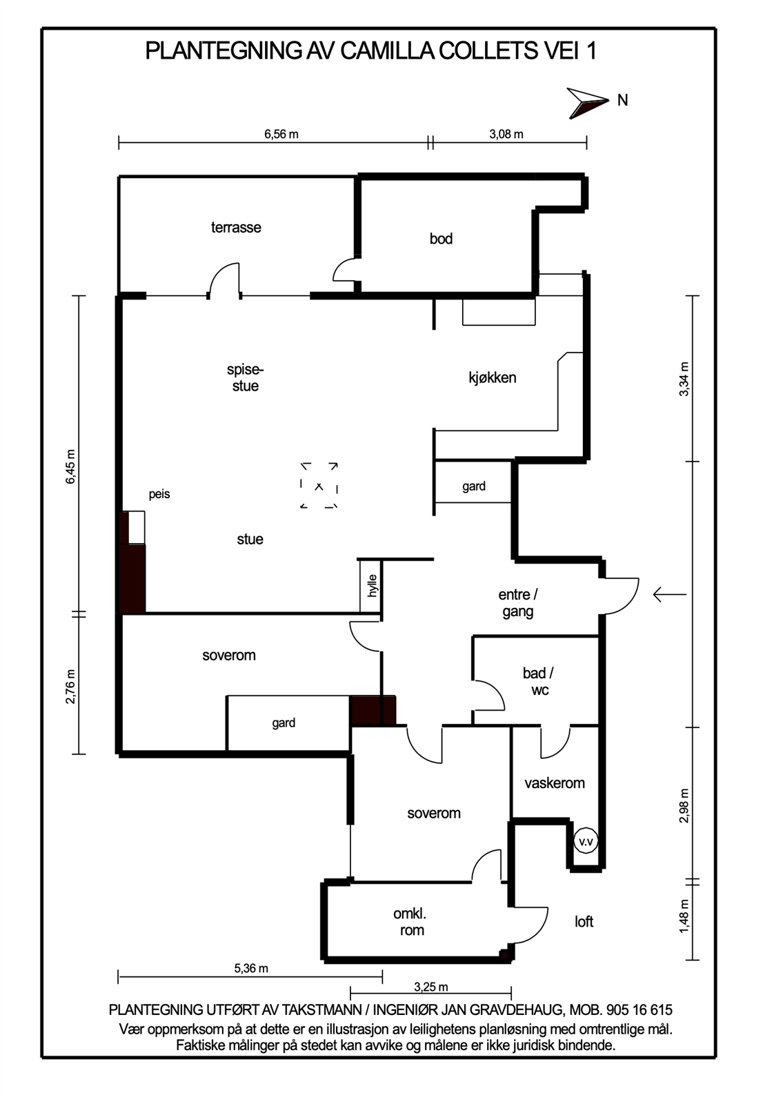 Planskisse Camilla Colletts vei 1 Galleribilde